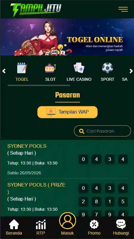 TAMPILJITU Pasaran Togel Resmi Sydney Pools & Hasil Tercepat